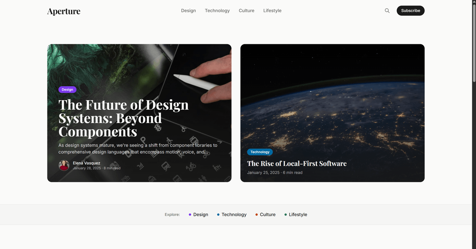 Astro Blog featured screenshot