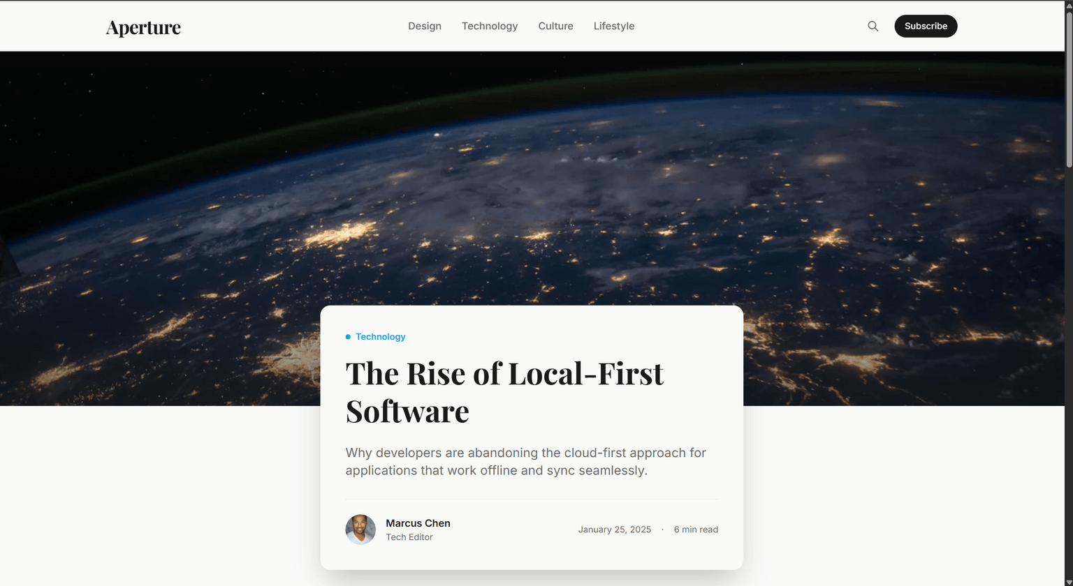 Astro Blog screenshot