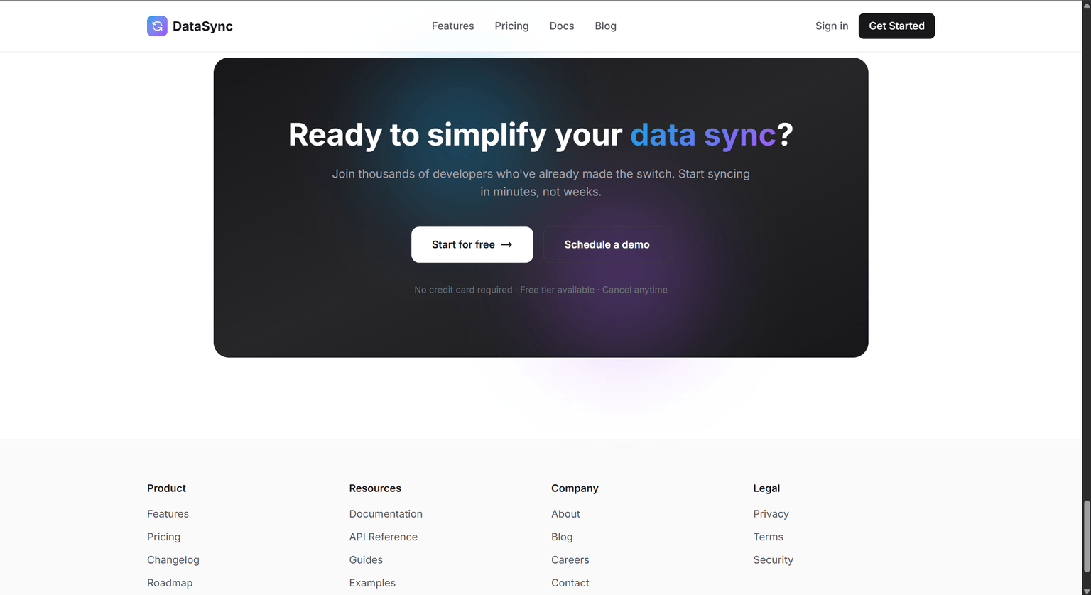 DataSync screenshot